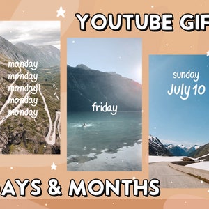 Cute Animated Stickers, Dates Days Months, INSTAGRAM Story, YOUTUBE Video, Digital GIF Sticker Graphics, Video Editing Doodle Overlay