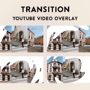 May include: A white abstract shape overlaying a photo of a street scene in a European city. The shape is a hand-like form with a curved finger pointing to the right. The photo shows a street with buildings on both sides, a person walking in the street, and a blue sky.