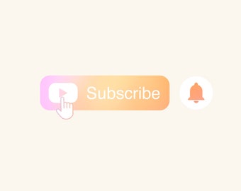 Animerad YouTube-prenumerationsknapp: Solnedgångsvideoöverlägg (digital nedladdning)