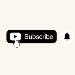May include: A black button with a white play button icon and the word "Subscribe" in white text. A white circle with a black bell icon is to the right of the button.