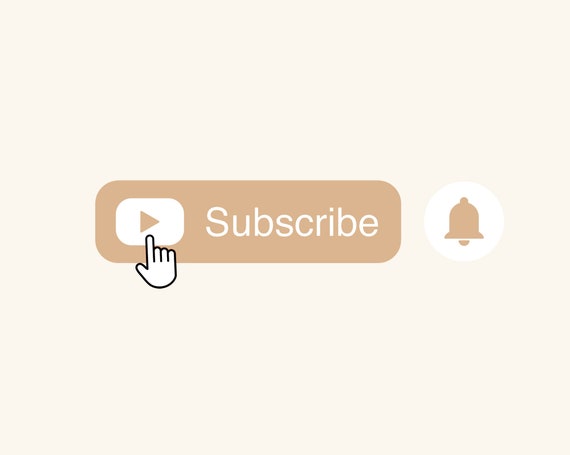 Sand Animated YouTube Subscribe Button | Bell Notification & Video Overlay - Digital Download