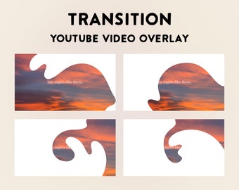 Animierter Liquid Swirl Übergang: Weiß YouTube Overlay (MOV-Datei)