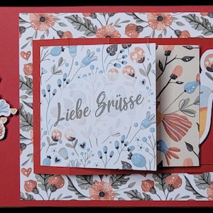 Kreative handgefertigte Karte Geburt Geburtskarte Grußkarte Freude Dankbarkeit Baby personalisierbar Frühlingskarte Glücklichmacher