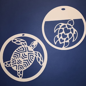 Selbstmachte Aufhänger mit Schildkrötenmotiv Personalisierbares Fensterbild