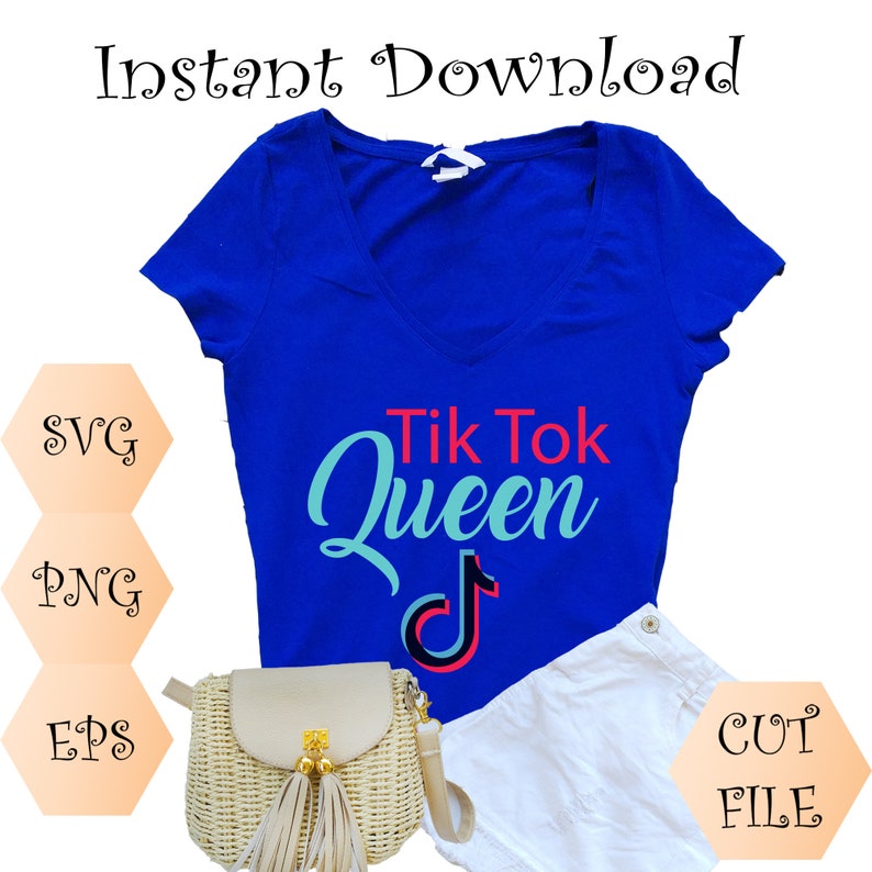 Download Tiktok Queen svg tiktok Star svg Instant Download Cut File ...