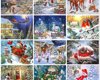 Alloyseed Diamond Painting Christmas Stocking Kits DIY 5D Xmas Sock Sack Diamond Arts Crafts Fireplace Hanging Bags for Christmas Decoration Xmas Gifts Snowman
