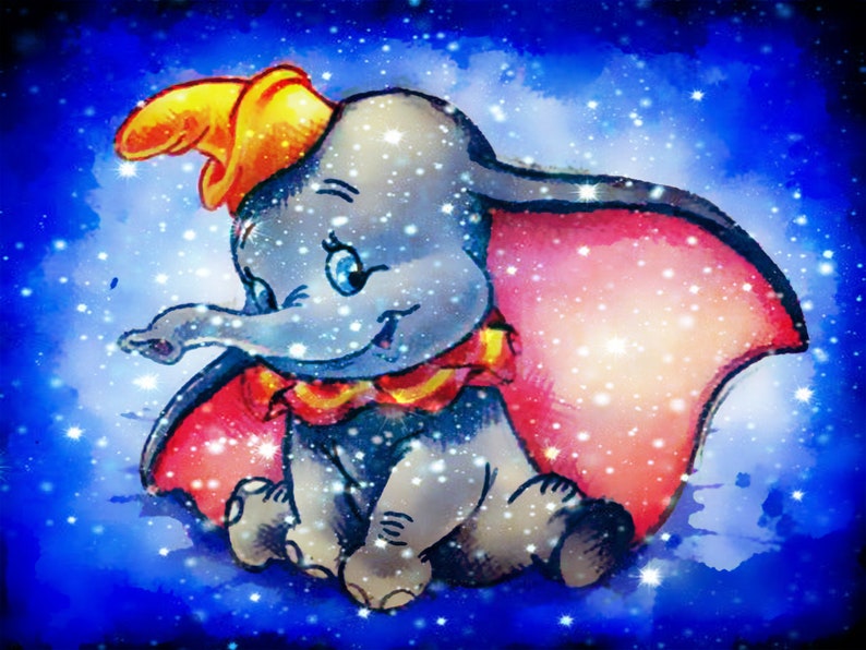 Diamond Painting Dumbo Animation Full Diamond Square Round 5D | Etsy