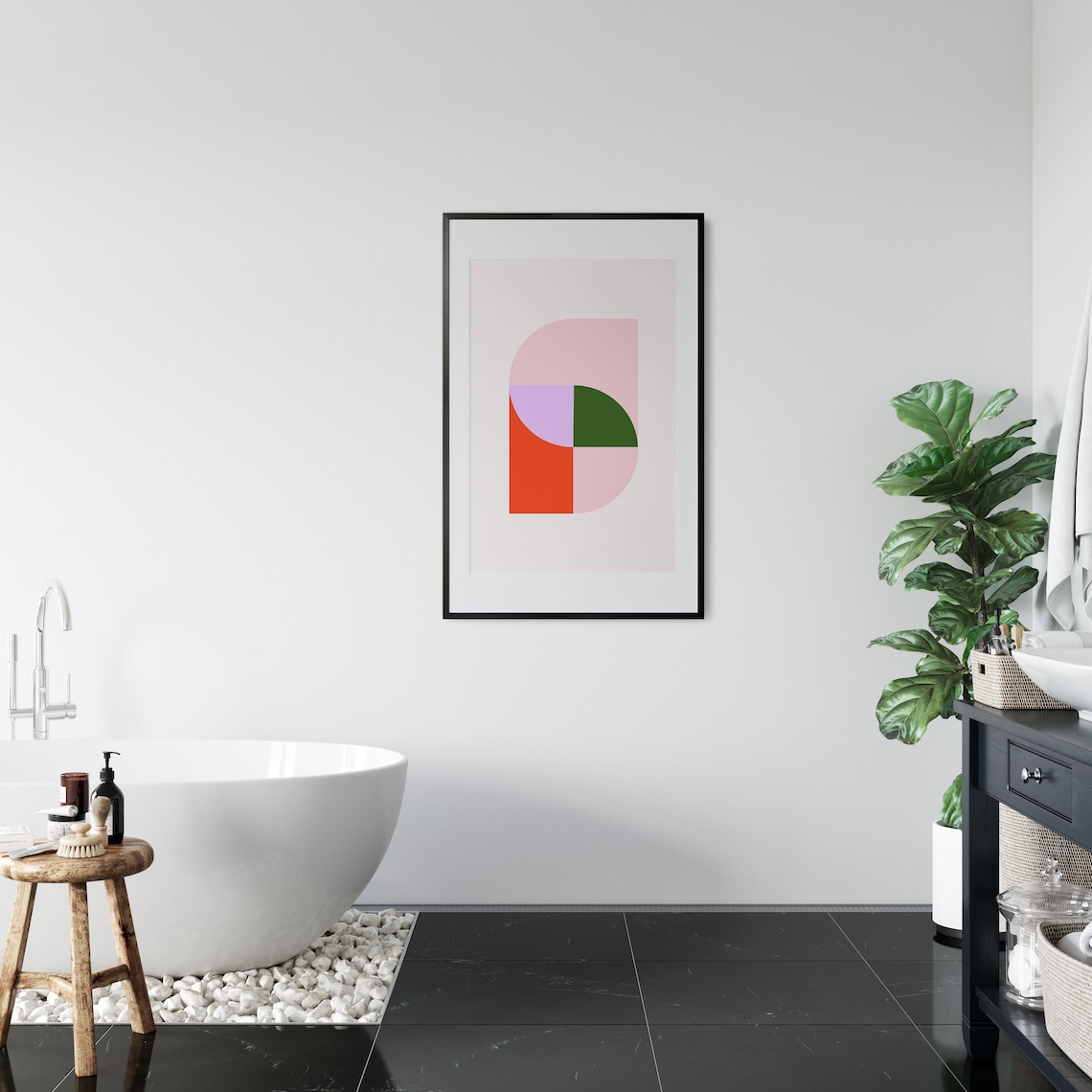 Abstract Shapes Art Print Digital Print Wall Art Art Etsy