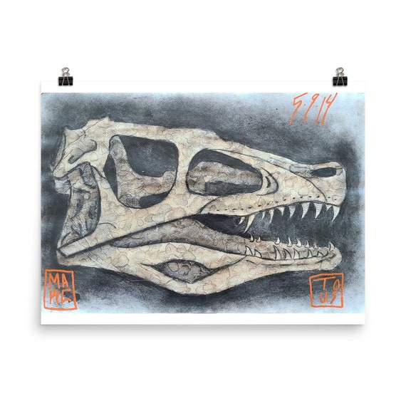 Velociraptor Schadel Dinosaurier Schadel Kunst Etsy
