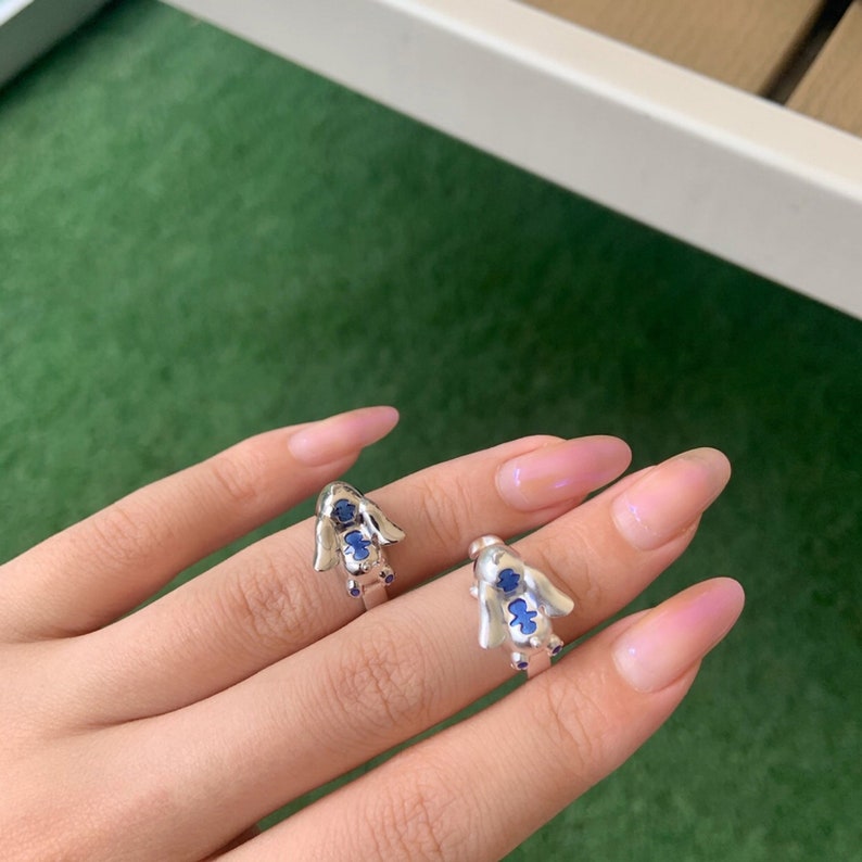 Lilo and stitch ring disney ring for lover anime silver Etsy