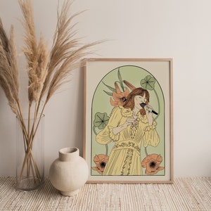 Florence Welch Florence And The Machine Art Nouveau Inspired Illustration A4 Print