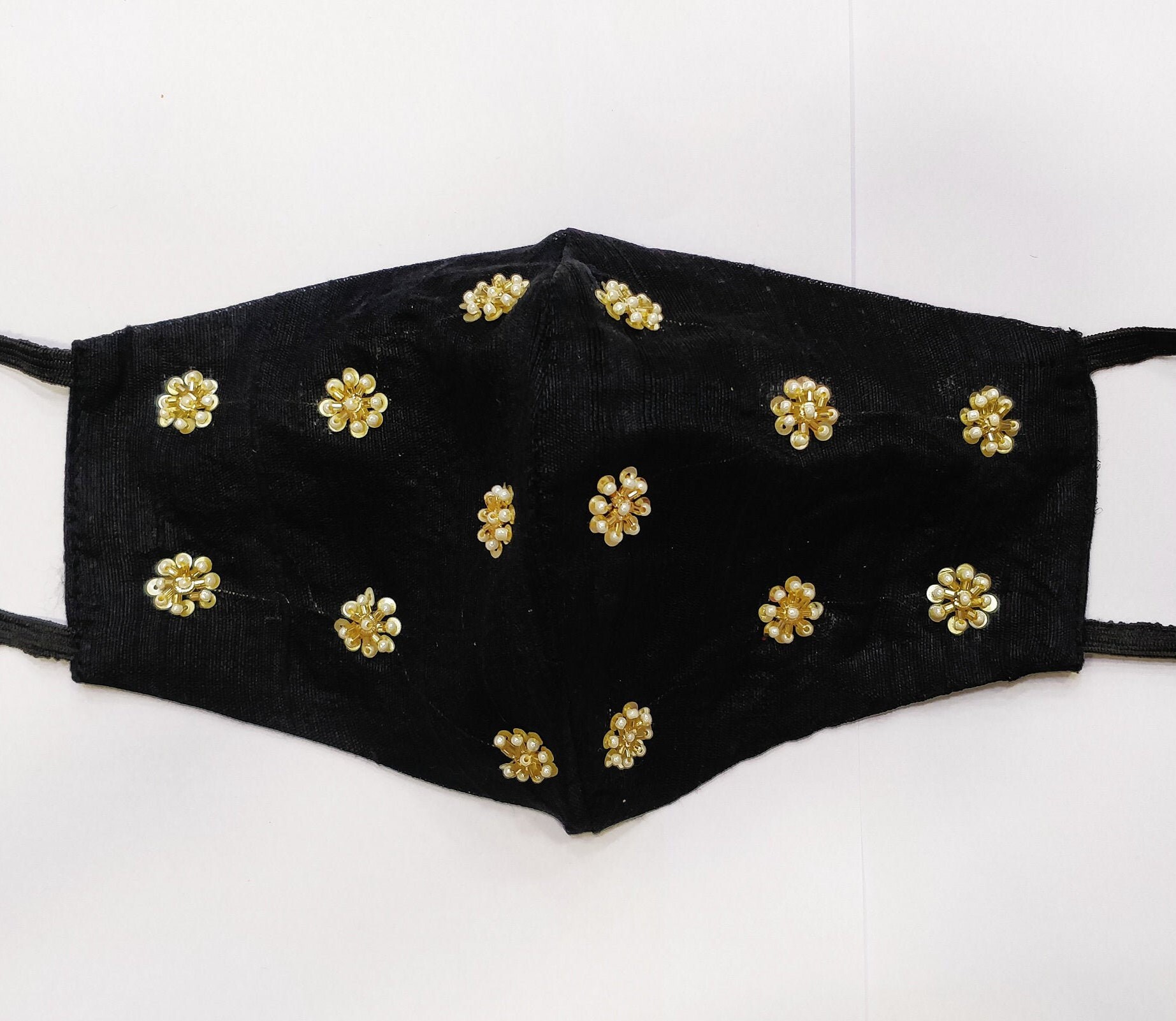 Fancy Face Mask for Wedding Black Silk Face Mask for Bridal Etsy