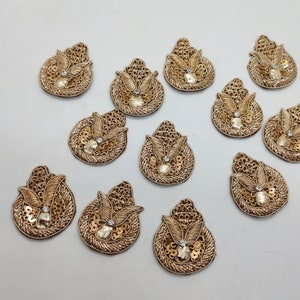 Handmade Zardosi Sequin Applique: Indian Bridal Dress Embellishment
