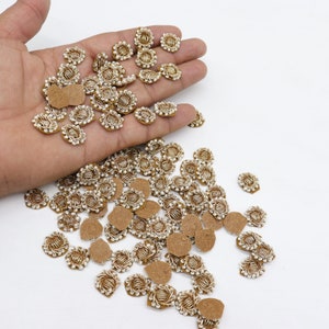 Pearl Zardosi Embroidered Appliqués: Sew-On Embellishments, Crafting Patches