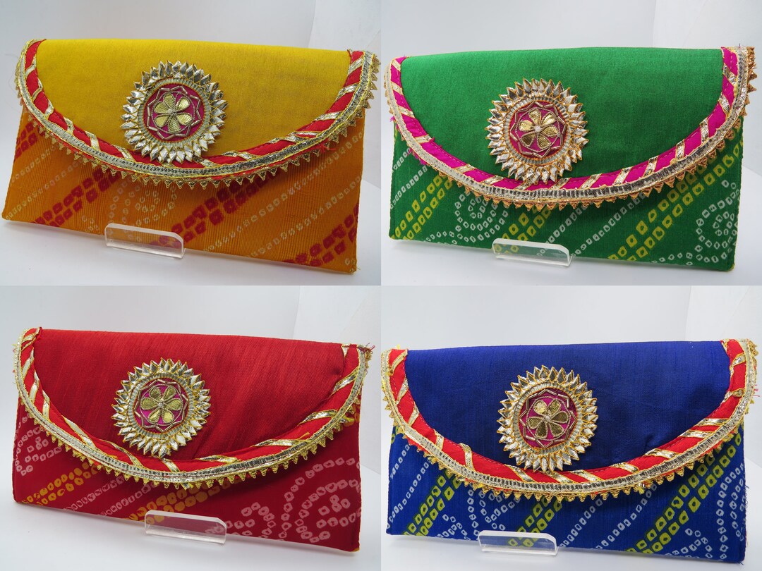 Return Gift for Indian Wedding Handcrafted Fabric Envelope Wallet for