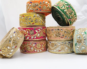 Gota Patti Fabric Trim: Art Deco Sewing Border, Ethnic Ribbon