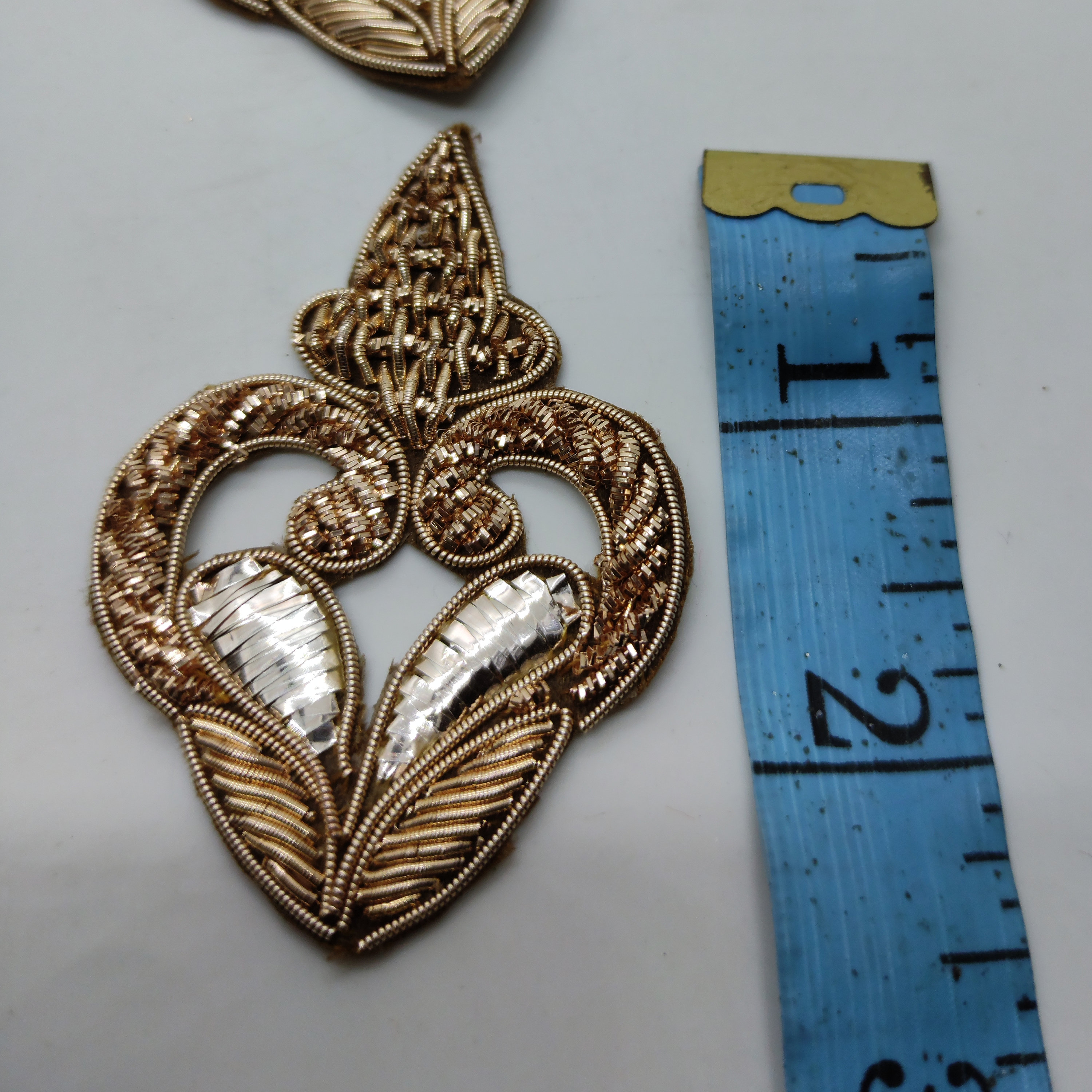 Sewing Art Deco Indian Zardosi Metallic Sew On Wedding Costume