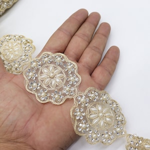 Perle Rhinestone perlenbesetzte Blume-Band-Ordnung: Couture-Kleid-Verschönerung
