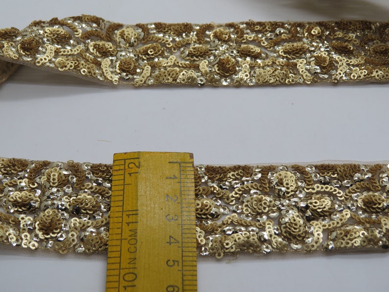 Sequin Beaded Indian Trims by the Yard Embellishment Laces Etsy