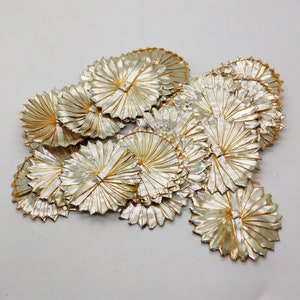 Indian Art Deco Gota Patti Embellish Sew On Flower Appliques Patches Badge | Decorative Appliques Indian Wedding Dress Patches 100pcs Lot