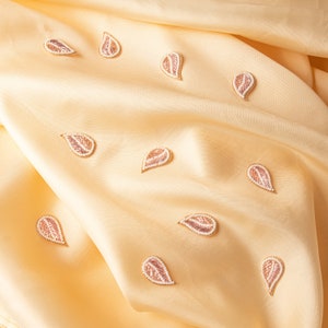 tear drop applique fabric embellishment sew on patch indian | hand embroidery patch applique | cut dana zardosi embroider motif décor patch