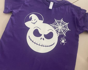 Glow-In-The-Dark Nightmare Before Christmas Mickey Head Shirt