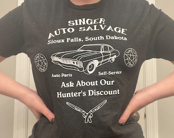 Supernatural Bobby Singer "Singer Auto Salvage" T-Shirt