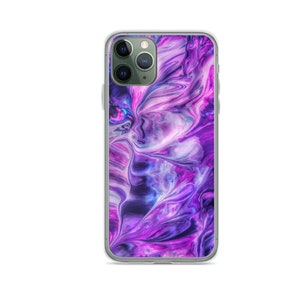 Design créatif, peinture abstraite, étui pour iPhone Mini, X, se, XR, XS, 11, 12 Pro, 13 Pro Max, 14, 15, 16 Plus à partir de TPU transparent gel souple