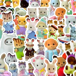 sylvanian Families Aufkleber - buntes Set mit 5 Aufklebern