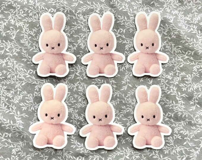 Baby Pink Miffy Nijntje Bunny Rabbit Plush Sticker - Etsy