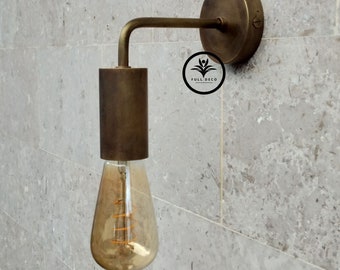 Simple Brass Industrial Lamp - Brass Lighting