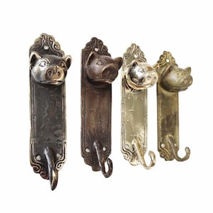 Ästhetik Messing Schwein Haken - Messing Schweinchen Haken Ästhetik - Schwein Wand Dekor - Schweinchen Messinghaken - Schweine Messinghaken