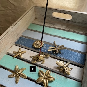 7 Items of Mini Brass Incense Holder - Brass Incense Holder - Statue Incense Holder