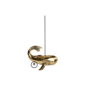 Giant Brass Whale Incense Holder - Whale Incense Holder - Brass Incense Holder