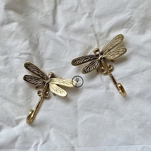 2 Pieces Of Dragonfly Hook - Brass Dragonfly Hook - Brass Hook