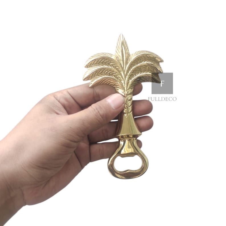 FulldecoBrass Palm Tree Bottle Opener - Thumbnail 4