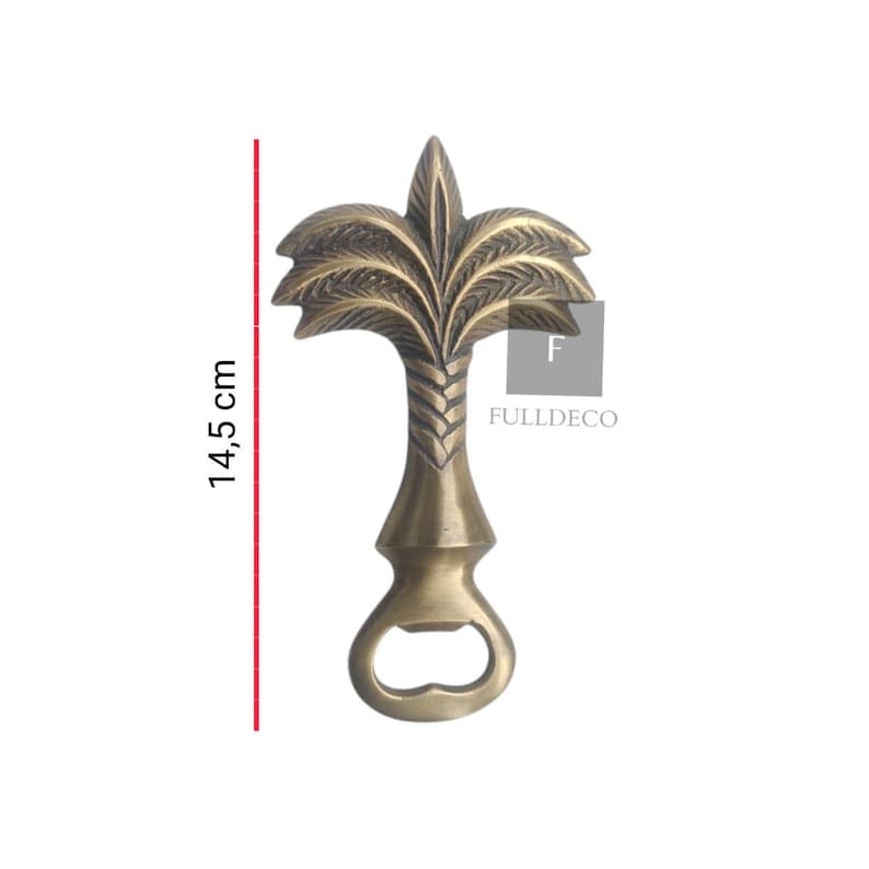 FulldecoBrass Palm Tree Bottle Opener