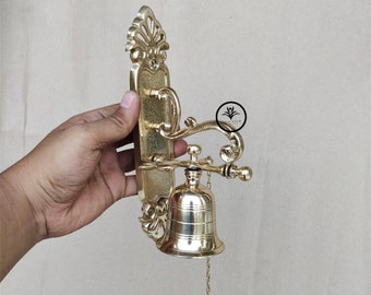 8.4” Antique Door Bell - Brass Door Bell - Classic Handbell