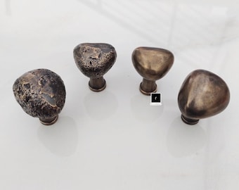 1,6-calowe ciężkie mosiężne gałki kamienne - ozdobne gałki kamienne - mosiężne uchwyty kamienne - mosiężna gałka do drzwi - kamienne uchwyty mosiężne