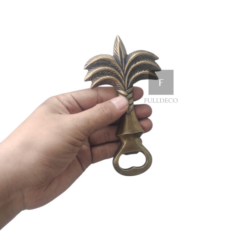 FulldecoBrass Palm Tree Bottle Opener - Thumbnail 5