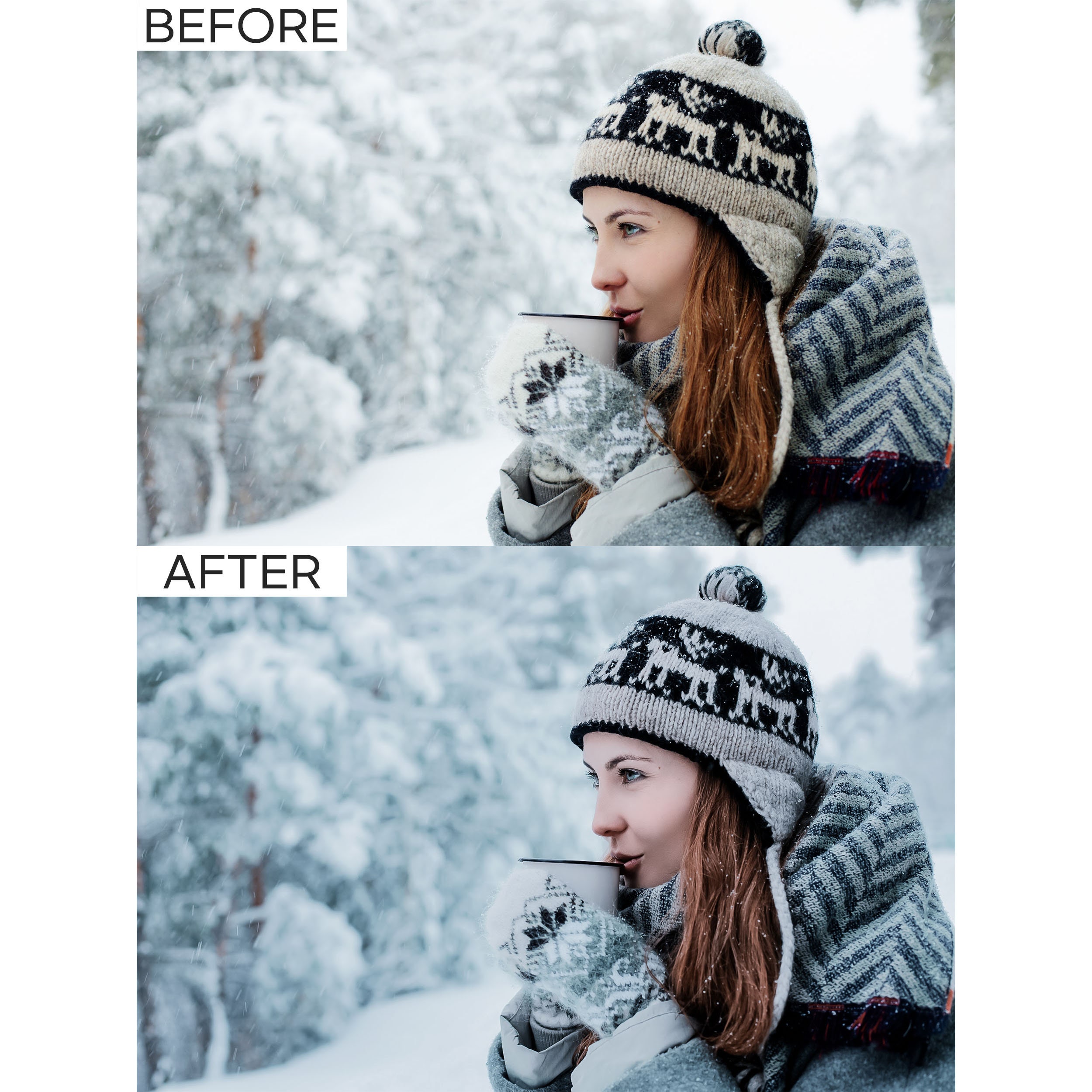6 Winter Lightroom Presets Snow Presets Cold Presets Etsy