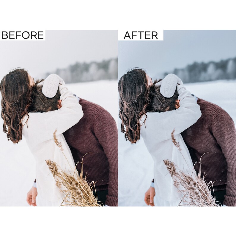 6 Winter Lightroom Presets Snow Presets Cold Presets Etsy