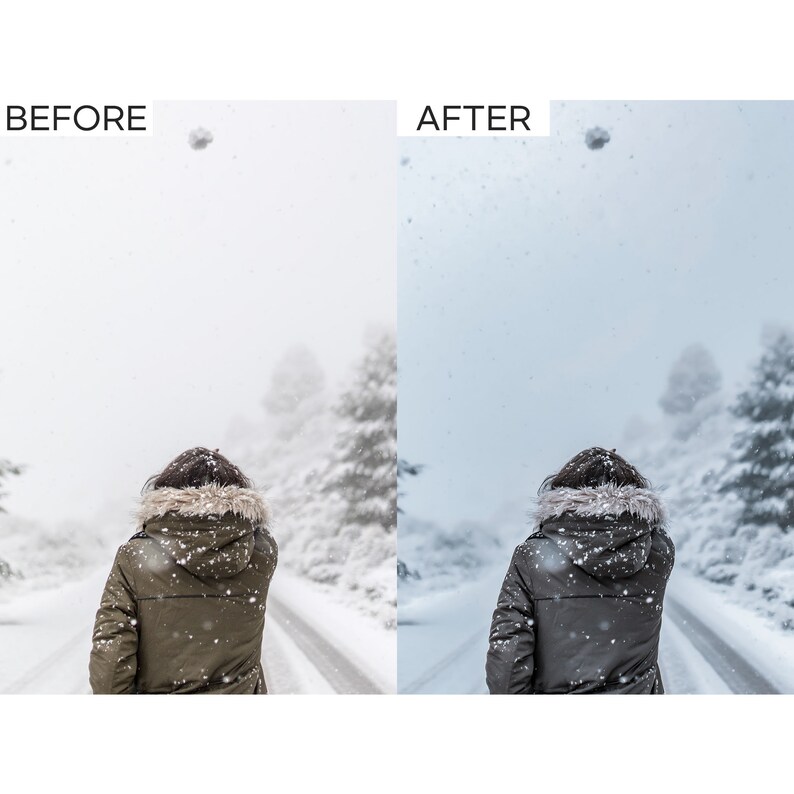 6 Winter Lightroom Presets Snow Presets Cold Presets Etsy
