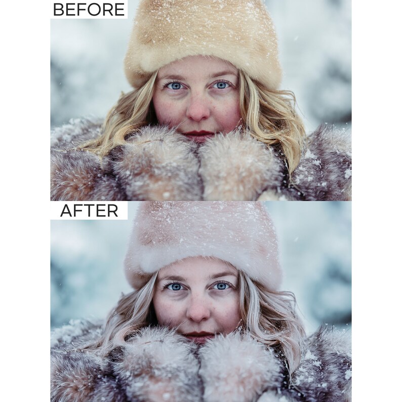 6 Winter Lightroom Presets Snow Presets Cold Presets Etsy