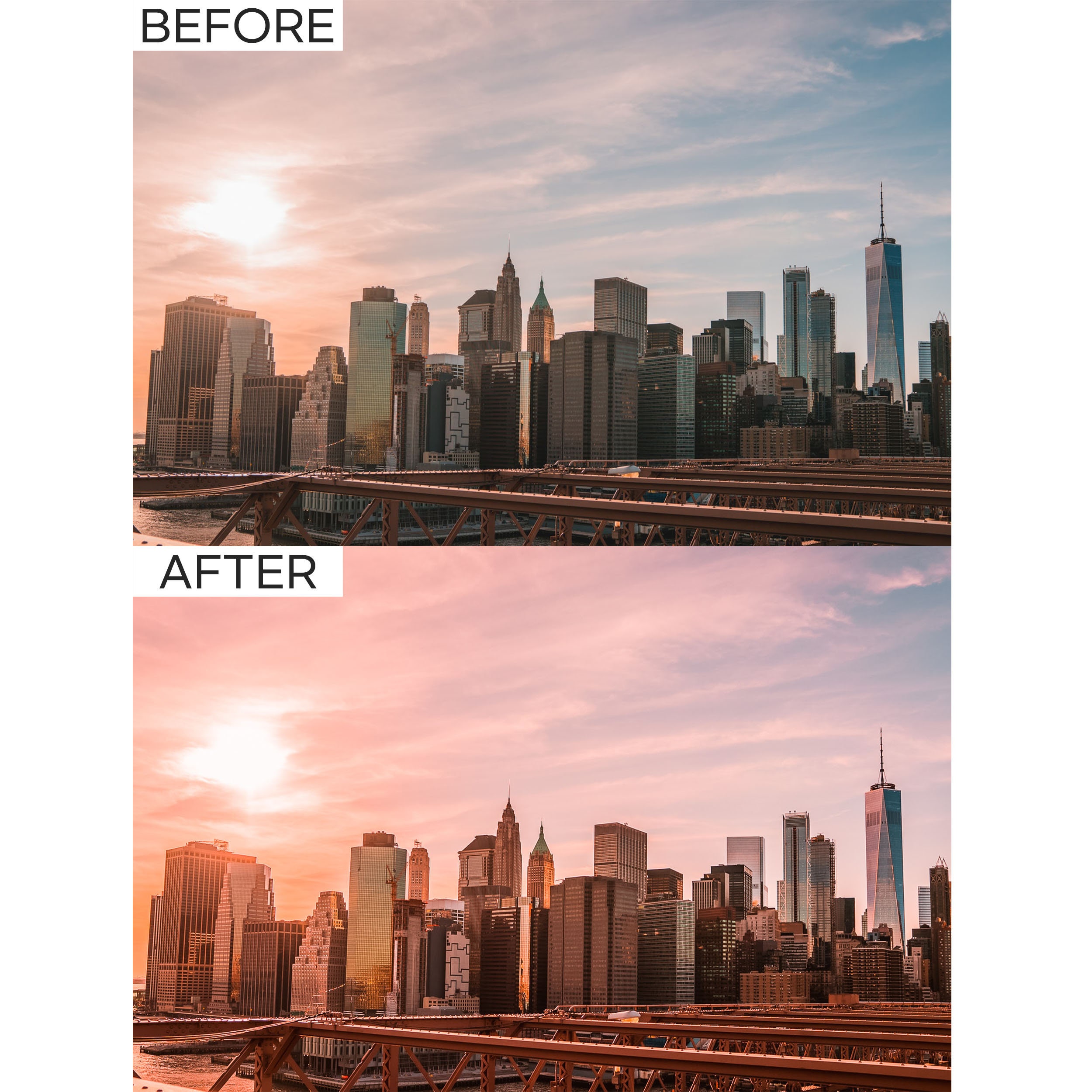 6 Sunset Lightroom Presets Sunrise Presets Sunset Photo Etsy
