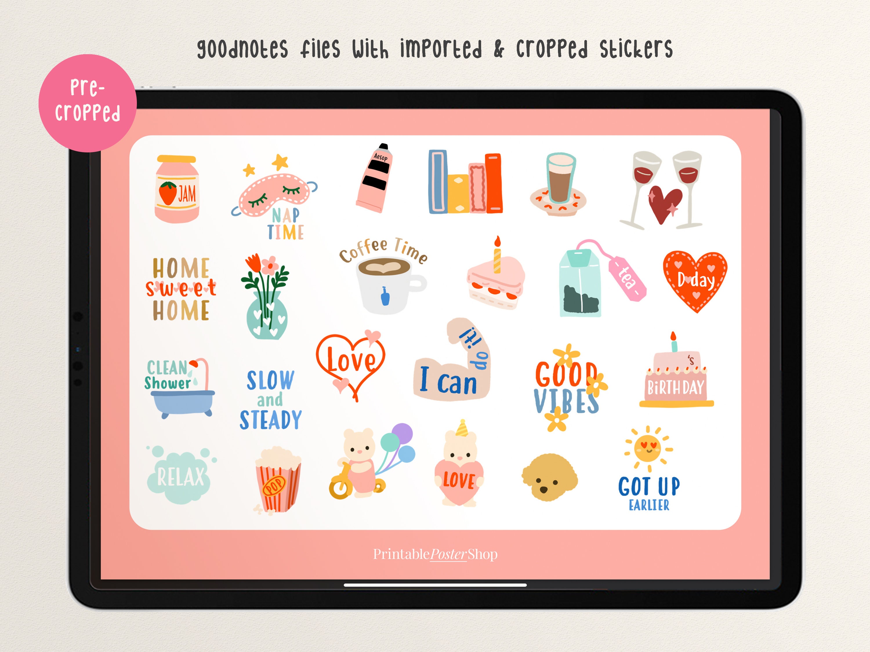 Digitale Tägliche Sticker für GoodNotes Vorgeschnittene Tage Sticker ...