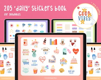 GoodNotes Daily Stickers – Pre-Cropped Pastel Icons (Digital Download)