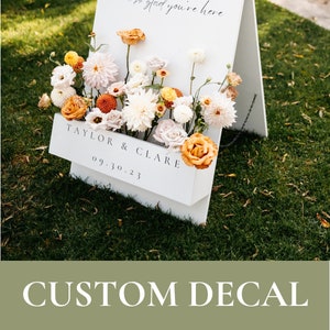 CUSTOM DECAL ONLY Flower Box Welcome Sign Decal