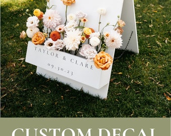 CUSTOM DECAL ONLY Flower Box Welcome Sign Decal