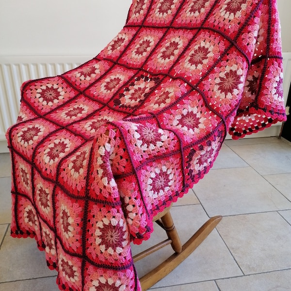 Granny Square Blanket Etsy UK